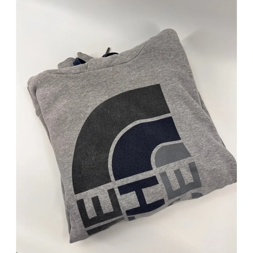 The North Face Gray Logo Hoodie Mens Size‎ L Regular Fit Cotton Polyester Blend